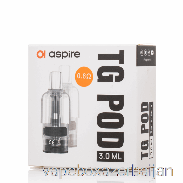 Vape Azerbaijan Aspire TG Replacement Pods 0.8ohm TG Pods